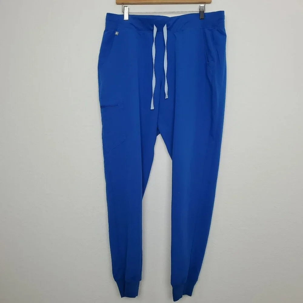 Figs Womens Zamora Joggers Scrub Pants Size XL Tall Blue Medical Nurse 1800